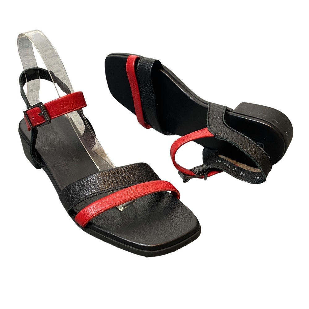 Arche Sz 42 US 10 Black Red Strappy Sandals Shoes